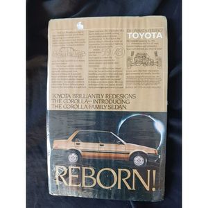 Toyota corolla reborn 1983 advertisement sealed in plastic  7x10